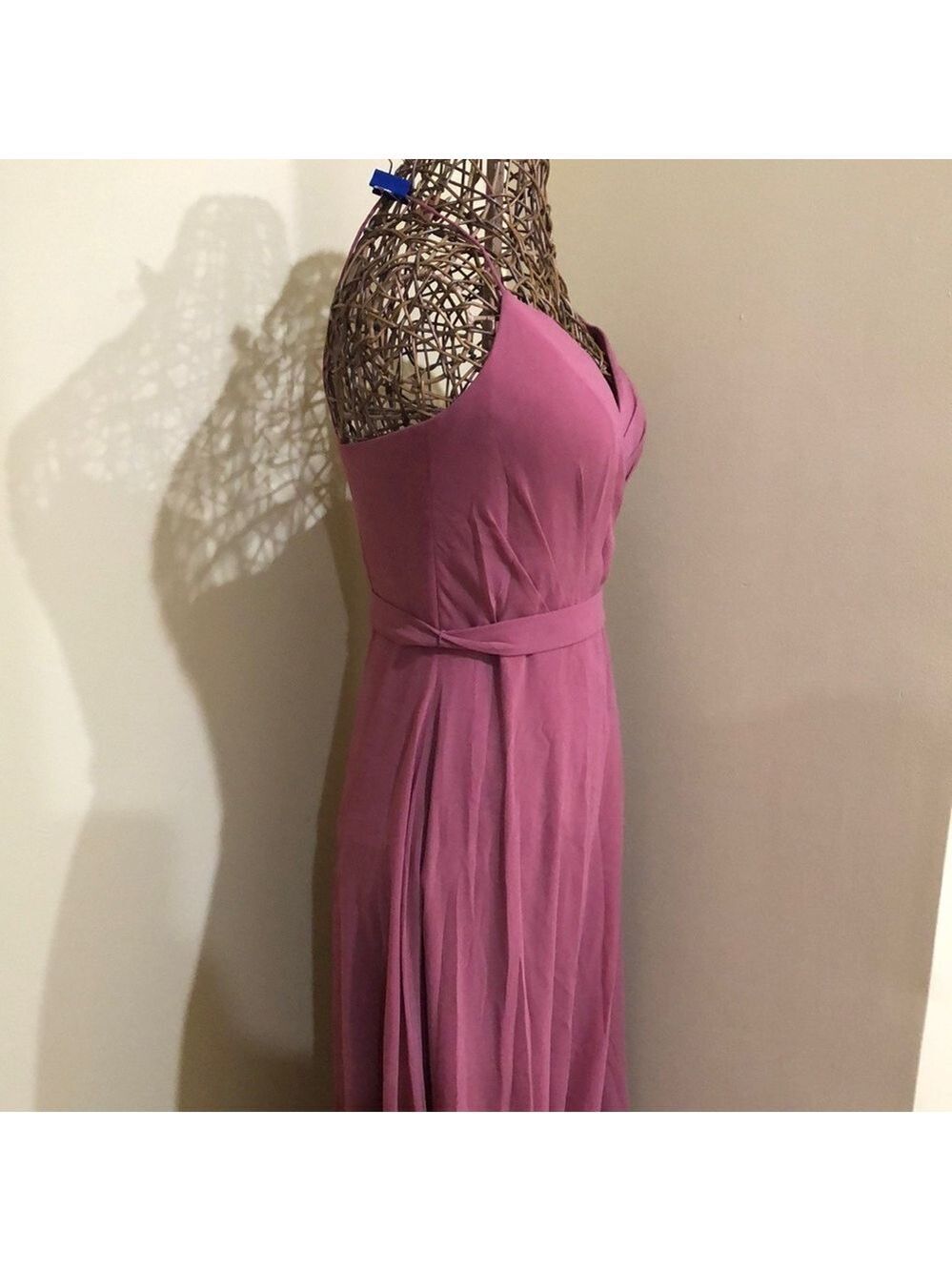 Mauve Straps Bridesmaids Evening Women’s Maxi Dress Gown Retail $225 - Picture 8 of 10